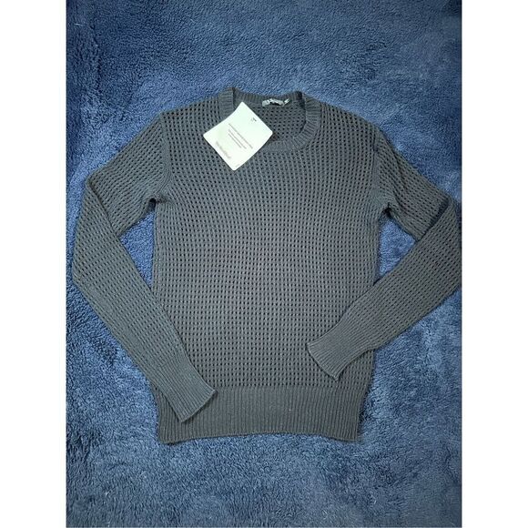 Alexander Wang Men’s See Thru Knit Sweater Small Black B5 Therealreal - Picture 1 of 7